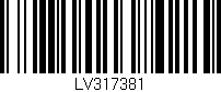 Código de barras (EAN, GTIN, SKU, ISBN): 'LV317381'