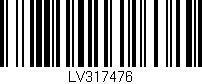 Código de barras (EAN, GTIN, SKU, ISBN): 'LV317476'
