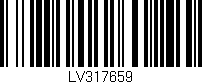 Código de barras (EAN, GTIN, SKU, ISBN): 'LV317659'