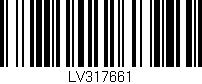 Código de barras (EAN, GTIN, SKU, ISBN): 'LV317661'
