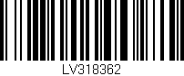 Código de barras (EAN, GTIN, SKU, ISBN): 'LV318362'