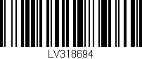 Código de barras (EAN, GTIN, SKU, ISBN): 'LV318694'