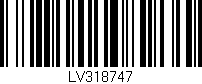 Código de barras (EAN, GTIN, SKU, ISBN): 'LV318747'