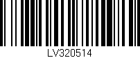 Código de barras (EAN, GTIN, SKU, ISBN): 'LV320514'