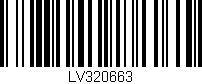 Código de barras (EAN, GTIN, SKU, ISBN): 'LV320663'