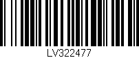 Código de barras (EAN, GTIN, SKU, ISBN): 'LV322477'