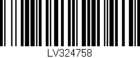 Código de barras (EAN, GTIN, SKU, ISBN): 'LV324758'