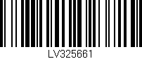 Código de barras (EAN, GTIN, SKU, ISBN): 'LV325661'