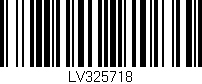 Código de barras (EAN, GTIN, SKU, ISBN): 'LV325718'