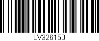 Código de barras (EAN, GTIN, SKU, ISBN): 'LV326150'