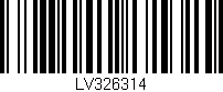Código de barras (EAN, GTIN, SKU, ISBN): 'LV326314'