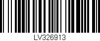 Código de barras (EAN, GTIN, SKU, ISBN): 'LV326913'