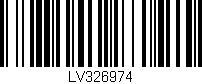Código de barras (EAN, GTIN, SKU, ISBN): 'LV326974'