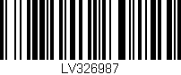 Código de barras (EAN, GTIN, SKU, ISBN): 'LV326987'