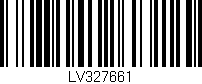 Código de barras (EAN, GTIN, SKU, ISBN): 'LV327661'