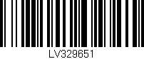 Código de barras (EAN, GTIN, SKU, ISBN): 'LV329651'