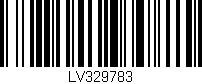 Código de barras (EAN, GTIN, SKU, ISBN): 'LV329783'