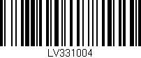 Código de barras (EAN, GTIN, SKU, ISBN): 'LV331004'