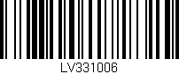 Código de barras (EAN, GTIN, SKU, ISBN): 'LV331006'