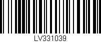 Código de barras (EAN, GTIN, SKU, ISBN): 'LV331039'