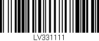 Código de barras (EAN, GTIN, SKU, ISBN): 'LV331111'