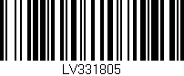 Código de barras (EAN, GTIN, SKU, ISBN): 'LV331805'