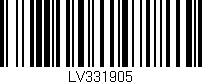 Código de barras (EAN, GTIN, SKU, ISBN): 'LV331905'