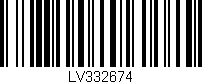 Código de barras (EAN, GTIN, SKU, ISBN): 'LV332674'