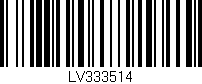 Código de barras (EAN, GTIN, SKU, ISBN): 'LV333514'