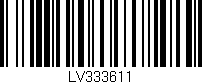 Código de barras (EAN, GTIN, SKU, ISBN): 'LV333611'