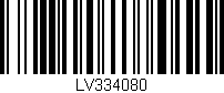 Código de barras (EAN, GTIN, SKU, ISBN): 'LV334080'
