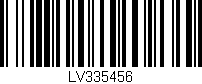 Código de barras (EAN, GTIN, SKU, ISBN): 'LV335456'