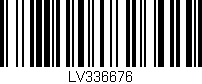 Código de barras (EAN, GTIN, SKU, ISBN): 'LV336676'