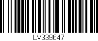 Código de barras (EAN, GTIN, SKU, ISBN): 'LV339647'