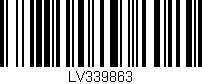 Código de barras (EAN, GTIN, SKU, ISBN): 'LV339863'