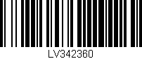 Código de barras (EAN, GTIN, SKU, ISBN): 'LV342360'