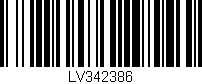Código de barras (EAN, GTIN, SKU, ISBN): 'LV342386'