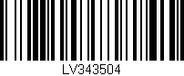 Código de barras (EAN, GTIN, SKU, ISBN): 'LV343504'