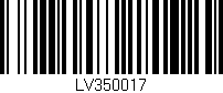 Código de barras (EAN, GTIN, SKU, ISBN): 'LV350017'