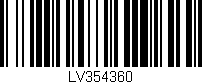 Código de barras (EAN, GTIN, SKU, ISBN): 'LV354360'