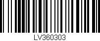 Código de barras (EAN, GTIN, SKU, ISBN): 'LV360303'