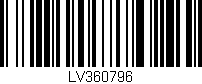 Código de barras (EAN, GTIN, SKU, ISBN): 'LV360796'