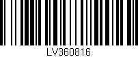 Código de barras (EAN, GTIN, SKU, ISBN): 'LV360816'