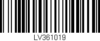 Código de barras (EAN, GTIN, SKU, ISBN): 'LV361019'