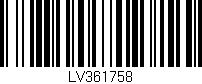Código de barras (EAN, GTIN, SKU, ISBN): 'LV361758'