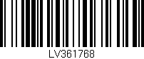 Código de barras (EAN, GTIN, SKU, ISBN): 'LV361768'