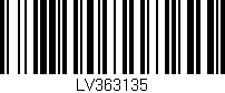 Código de barras (EAN, GTIN, SKU, ISBN): 'LV363135'