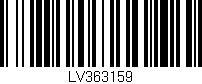 Código de barras (EAN, GTIN, SKU, ISBN): 'LV363159'