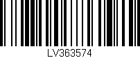 Código de barras (EAN, GTIN, SKU, ISBN): 'LV363574'