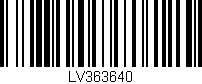 Código de barras (EAN, GTIN, SKU, ISBN): 'LV363640'
